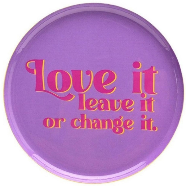 Giftcompany Servierschale Dekotablett Love Trays Love it, Leave it. (12,7cm)