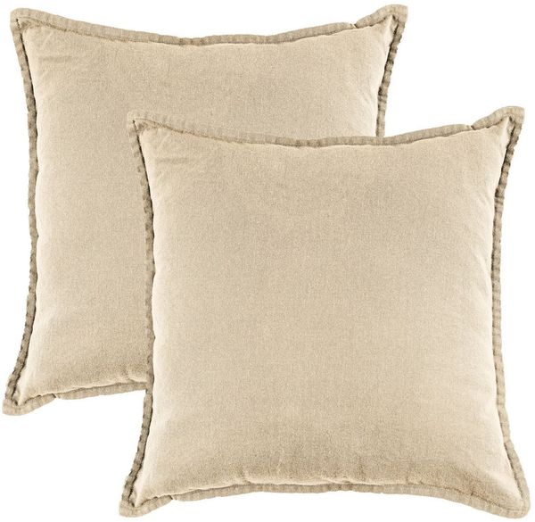 JACK Kissenbezüge 45x45cm 2er Set Kissenhülle Leinenoptik Mistral, (2 Stück), große Auswahl, Uni, Bunt, Baumwolle, Bezug