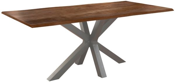 Esstisch Baumkante massiv Akazie nussbaum 240 x 100 silber FELINA 76394657