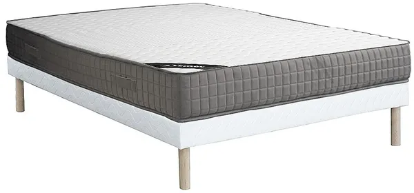 Vente-unique - DANEVO Mattress and bed base set Stoff Weiß - B 160 cm x H 22 cm31 cm x L 200 cm