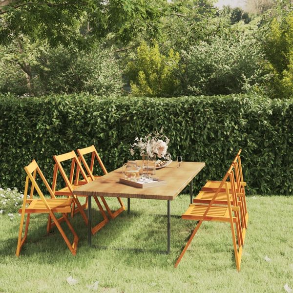 vidaXL Klappbare Gartenstühle 6 Stk. Massivholz Akazie 3104964
