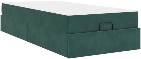 vidaXL Bettgestell mit Matratze mit Matratze 2 pcs Grün Samt 3399537