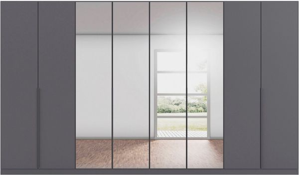 OTTO home Drehtürenschrank Kleiderschrank Schrank Garderobe AGORDO mit Dekor- oder Hochglanzfront (in zwei Griff-Farben, Breiten 91-360 cm) durchdachte Innenausstattung, in 7 Breiten und 2 Höhen MADE IN GERMANY