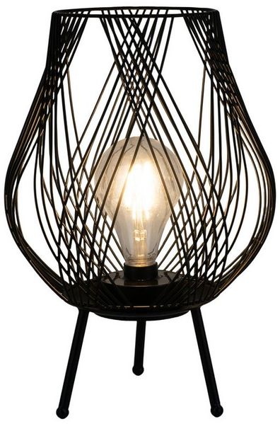 Dehner LED Solarleuchte Romy, LED Gartenlaterne, Solar, Ø22 x H31 cm, Metall, schwarz, Warmweiß, Dämmerungssensor, Solar