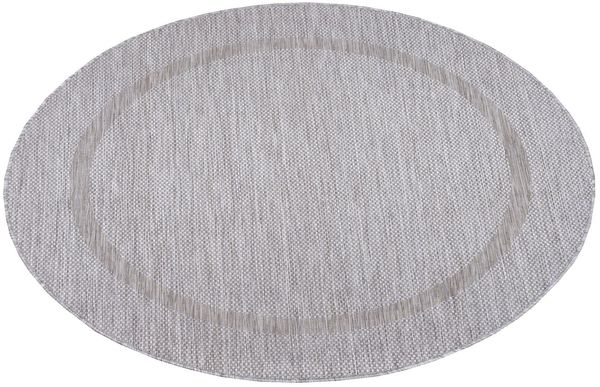Outdoor Teppich Renata rund - 120 cm Durchmesser - Silberfarbe Bild 3