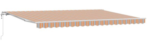 vidaXL Ausziehbare Markise Mehrfarbig 500 x 350 cm Stoff und Aluminium 3331503 Bild 2