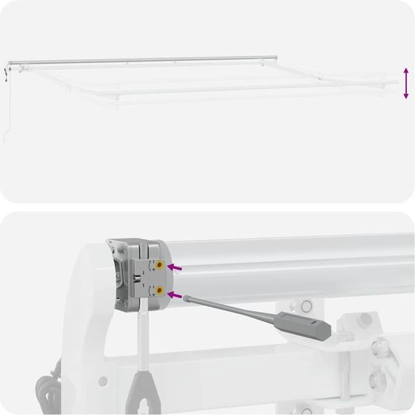 vidaXL Ausziehbare Markise Mehrfarbig 500 x 350 cm Stoff und Aluminium 3331503 Bild 10