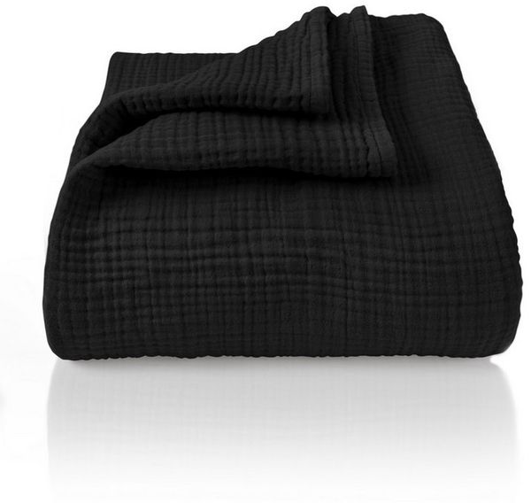 Laynenburg Tagesdecke Musselin aus 100% Baumwolle – Baumwolldecke, Kuscheldecke, Wohndecke als Sommerdecke, Bett-Überwurf, Couch-Überwurf, Sofa-Decke