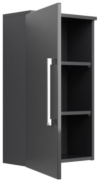 Badezimmer Hängeschrank Heron Hochglanz Anthrazit 40 cm