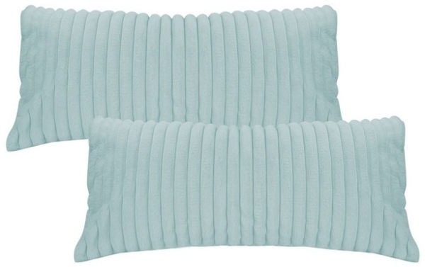 KEAYOO Bettwäsche Flauschiger Kunstfell-Streifen, 2 teilig, Plüsch Bettwäsche 135x200 cm für Winter Kissenbezug 80x80 cm Bild 4