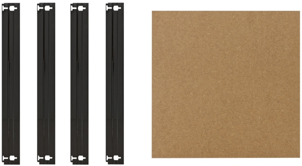 shelfplaza HOME 60x60 cm Fachboden-Set in anthrazit für HOME Schwerlastregale mit 175 kg Traglast pro Boden