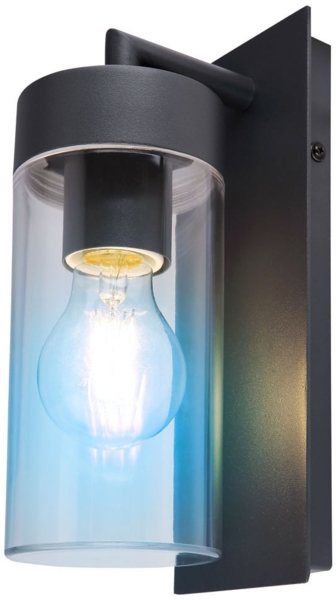 RGB LED Wandleuchte, Aluminium anthrazit, klar H 25 cm