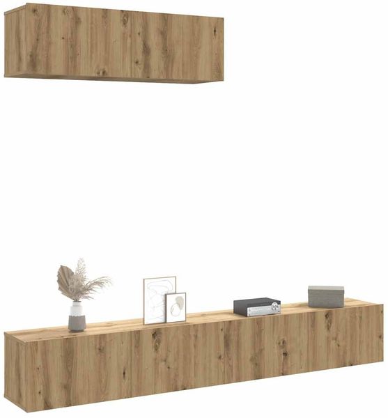 vidaXL TV-Wandschränke 3 Stk. Artisan-Eiche 100x30x30 cm Holzwerkstoff 3329008