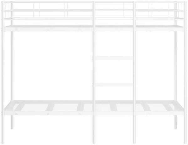 vidaXL Etagenbett ohne Matratze Weiß 100x190 cm Stahl 42000330 Bild 4