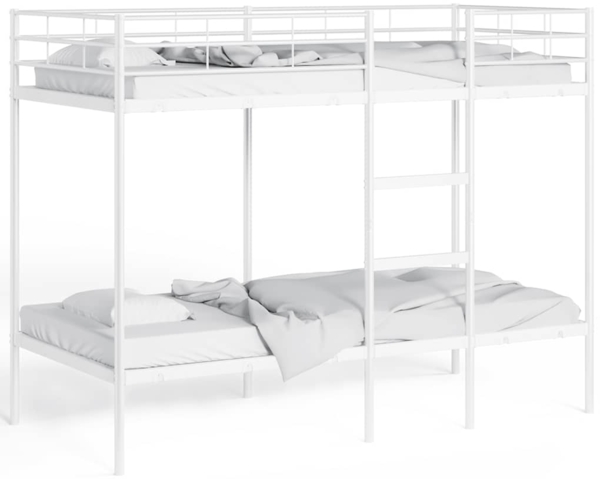 vidaXL Etagenbett ohne Matratze Weiß 100x190 cm Stahl 42000330 Bild 3