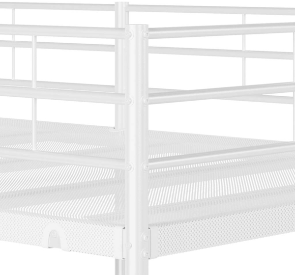 vidaXL Etagenbett ohne Matratze Weiß 100x190 cm Stahl 42000330 Bild 7
