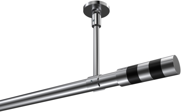 Gardinenstangen-Set Sonette Mavell 120 cm, 1-läufig, 20 mm Ø Chrom