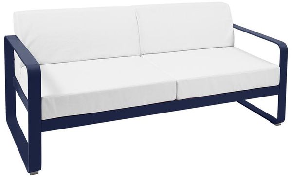 Bellevie Lounge-Sofa 2-Sitzer 92 Abyssblau 81 Grauweiß