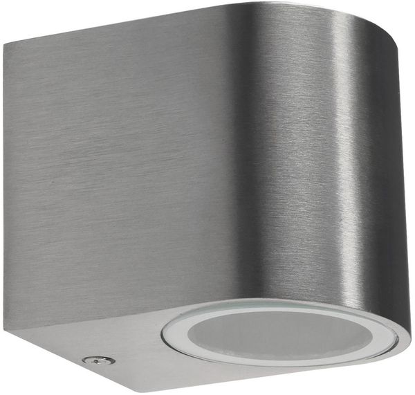 LED-Wandleuchte "CTW-1" für 1x GU10, IP44, Edelstahl poliert