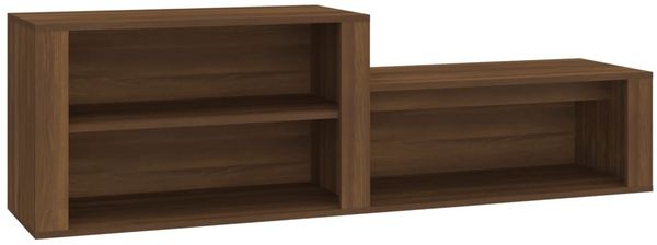 Schuhschrank, Schuhkipper für Flur, skandinavisch Braun Eichen-Optik 150x35x45 cm Holzwerkstoff