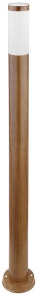 Stehleuchte, Außen, Edelstahl, Holz-Optik, H 110 cm