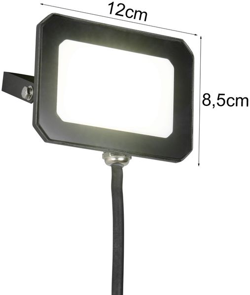 LED Flutlichtstrahler FUNCHAL 20W Aluminium Schwarz, IP65, Breite 12cm Bild 3