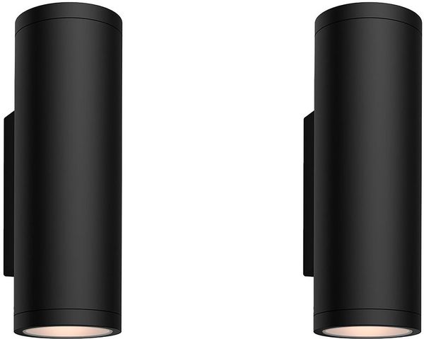 Philips Hue White & Col. Amb. Appear Wandl. rund schw. 2erSet