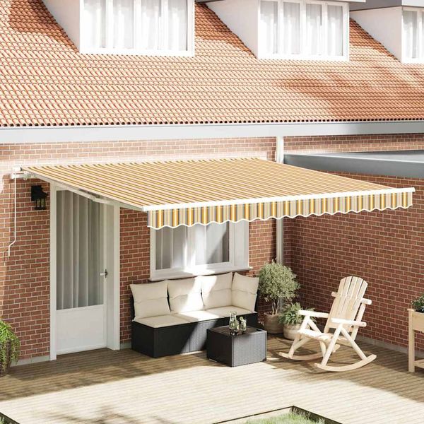 vidaXL Ausziehbare Markise Mehrfarbig 400 x 300 cm 3330575