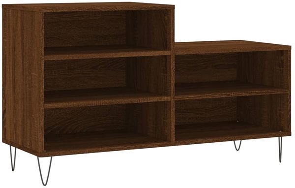 Schuhregal, Schuhablage, platzsparend Braun Eichen-Optik 102x36x60 cm Holzwerkstoff