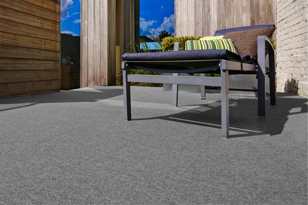 andiamo Kunstrasen Outdoor wasserdurchlässig, Rasenteppich wetterfest, Drainage-Noppen, UV-beständig, für Balkon und Garten, Farbe:Grau, Größe:200x300 cm