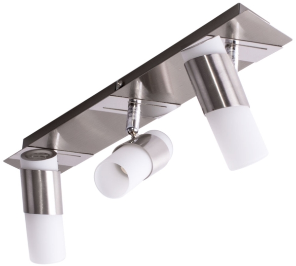 LED Deckenleuchte chrom, bewegliche Strahler, L 38cm