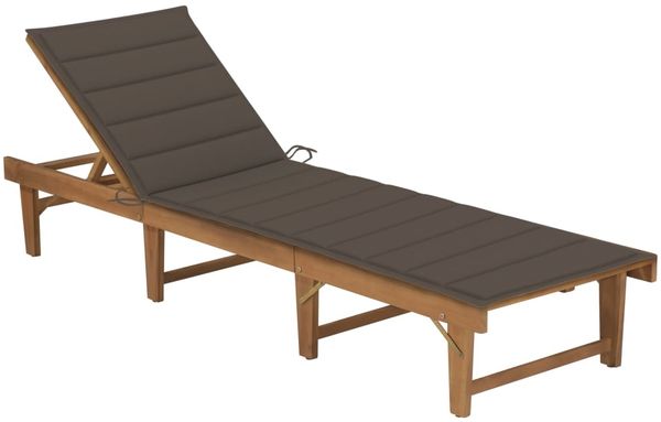 vidaXL Klappbare Sonnenliege mit Auflage Akazie Massivholz 3064172