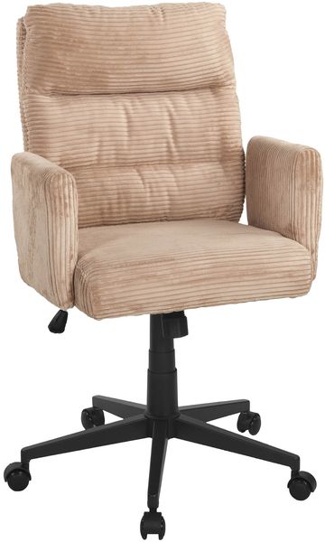 Bürostuhl >Charly< Taschenfederkern, in alrose, Kordstoff - 64x96x64cm (BxHxT)