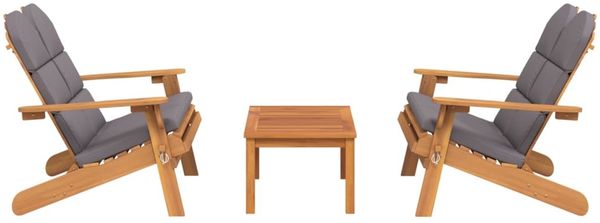 vidaXL 3-tlg. Garten-Lounge-Set Adirondack Massivholz Akazie 3152135 Bild 3