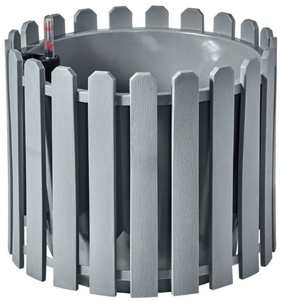 HTI-Living Pflanzkübel Pflanzgefäß rund mit Wasserspeicher Nessa (Stück, 1 St, 1 Blumenkasten), Blumenkasten mit Wasserstandsanzeige