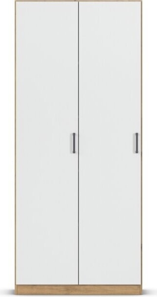 rauch Allrounder, Garderobenschrank, Mehrzweckschrank, 2-türig, mit 4 Einlegeböden, Farbe Weiß/Eiche Artisan, BxHxT 91x210x41cm Bild 2