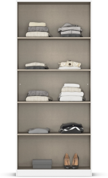 rauch Allrounder, Garderobenschrank, Mehrzweckschrank, 2-türig, mit 4 Einlegeböden, Farbe Weiß/Eiche Artisan, BxHxT 91x210x41cm Bild 7