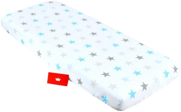 BABYLUX Spannbettlaken 40x90 Bettlaken Spannbetttuch Betttuch Baumwolle Wiege 40x90 kinderwagen (94. Sterne Blau)