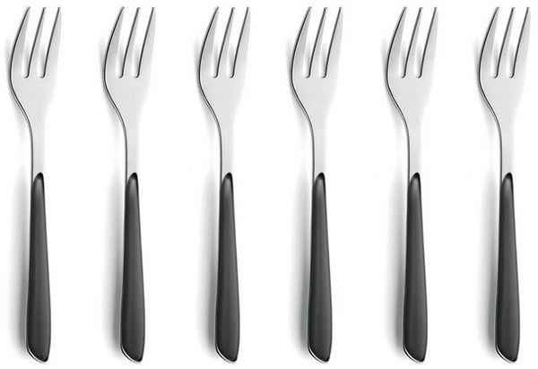 Kuppels PRISMA Kuchengabel Set 6-teilig schiefergrau mattiert
