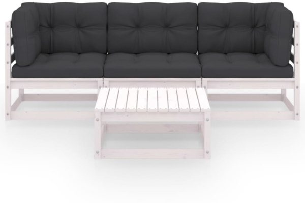 vidaXL 4-tlg. Garten-Lounge-Set mit Kissen Kiefer Massivholz 3076375 Bild 10