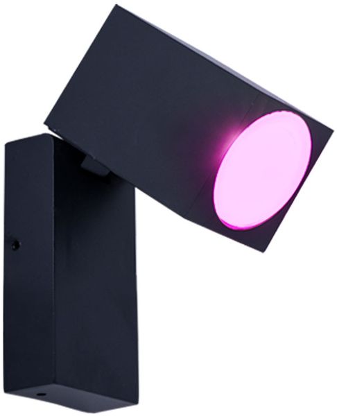 RGB LED Wandleuchte, Alu, App- und Sprachsteuerung, H 10 cm