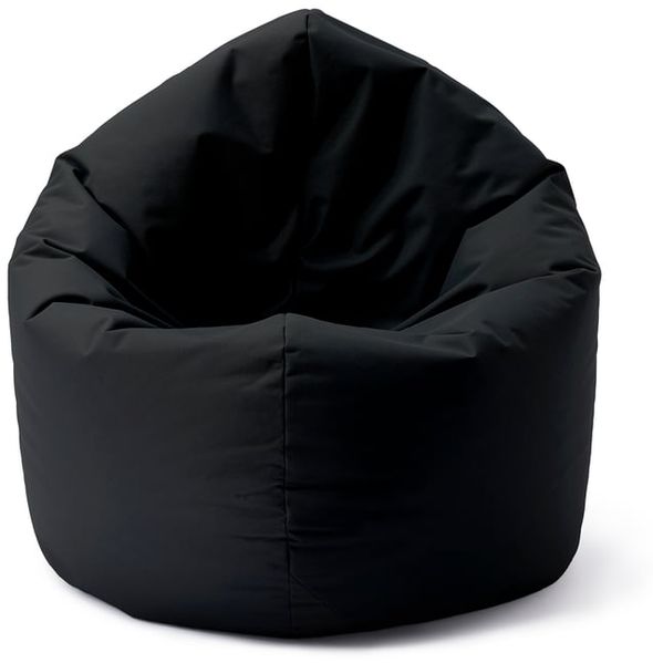 Lumaland 'Drops' Sitzsack, 2 in 1 Funktion, ESP-Füllung, Schwarz, 300 l