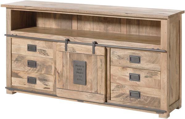Sideboard Mango 180x45x90 beige lackiert RAILWAY #367