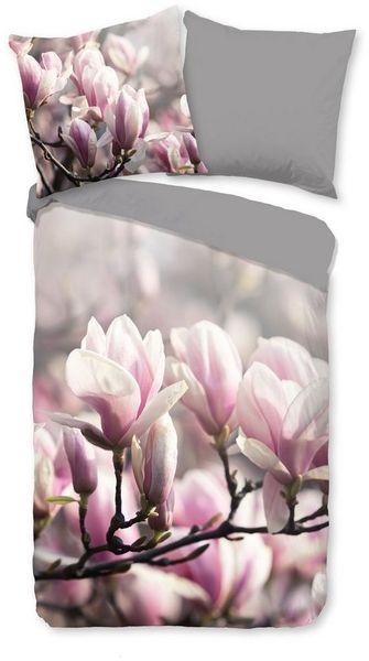 good morning Bettwäsche Baumwolle, Renforcé, 2 teilig, Magnolien, Ast, Blüten