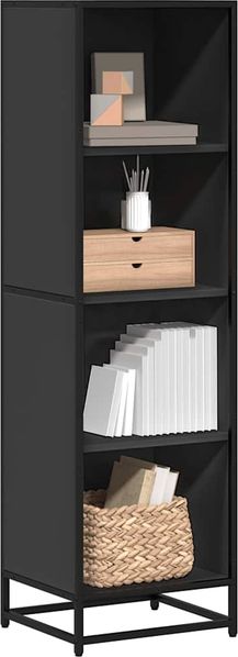 vidaXL Bücherregal Schwarz 40x35x139 cm Holzwerkstoff 849124