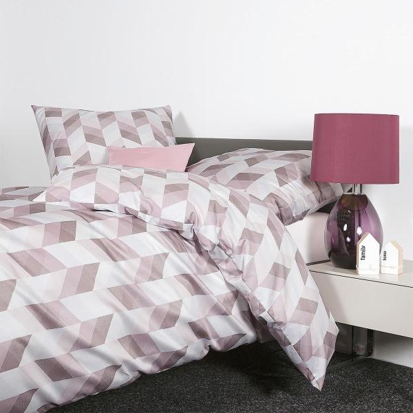 Janine Mako-Satin Bettwäsche 200 x 200 cm + 2 x 80 x 80 3 teilig moments 98111-05-620 mauve