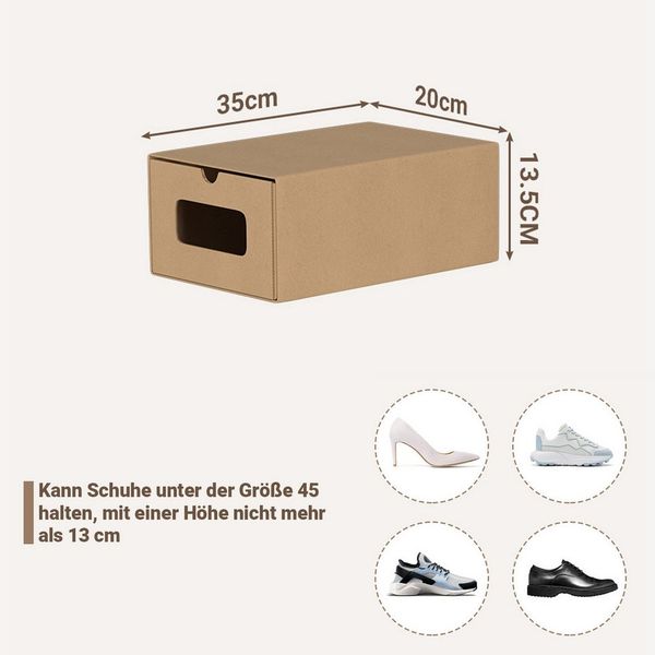 Clanmacy Schuhbox 10/20X Schuhboxen Boxen stapelbar mit Sichtfenster Schuhe Spielzeug (20 St)