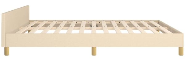 Bettgestell mit Kopfteil Creme 160x200 cm Stoff [347428] Bild 6