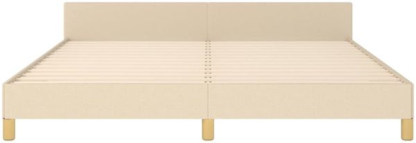 Bettgestell mit Kopfteil Creme 160x200 cm Stoff [347428] Bild 5