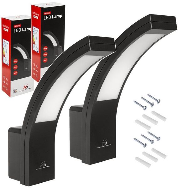 Maclean LED Außen-Wandleuchte MCE343 Wandlampe 10W 2000lm IP54, LED fest integriert, Neutralweiß, für Garten, Garage & Hauseingang, Neutralweiß 4000K